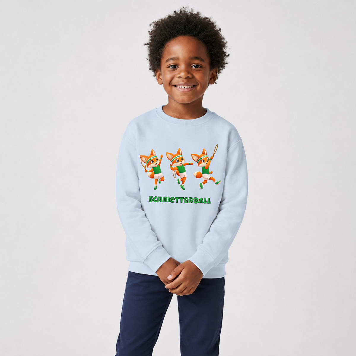 Yuki Schmetterball auf Kinder-Sweatshirt