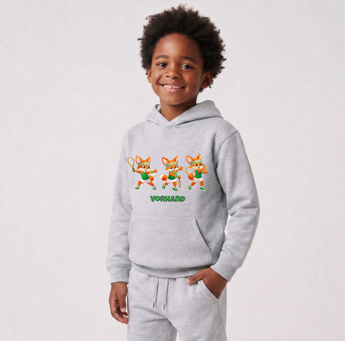 Yuki Vorhand auf Kinder-Hoodie