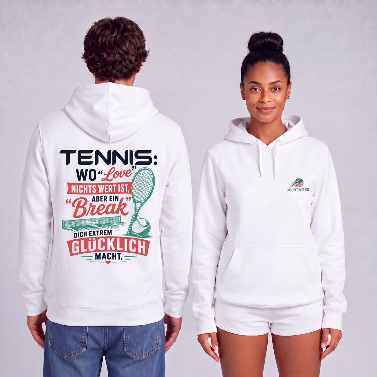Love & Break auf Hoodie