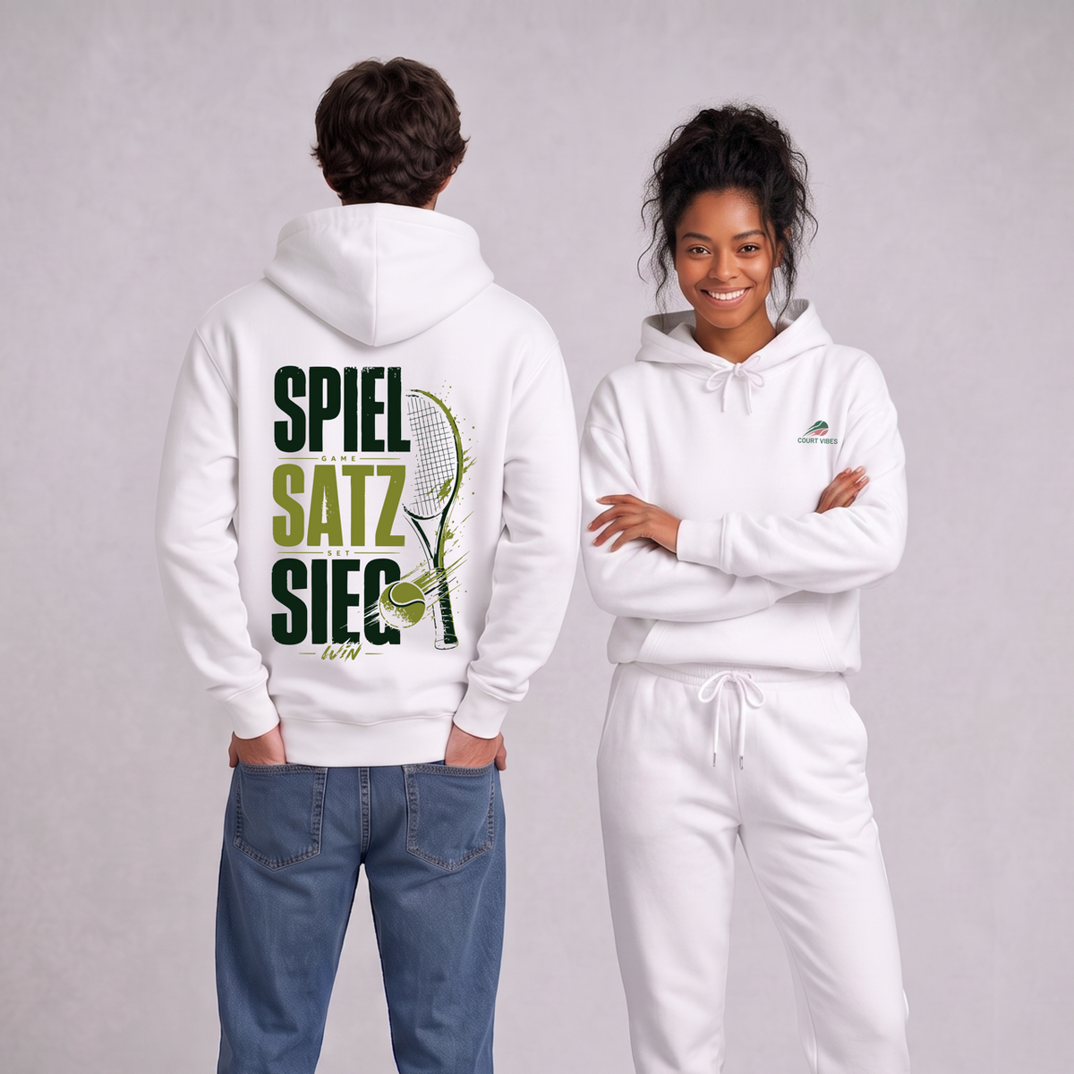 Spiel Satz Sieg Sprint Hoodie von Court Vibes