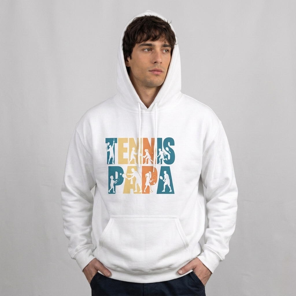Tennispapa Schriftzug Hoodie von Court Vibes