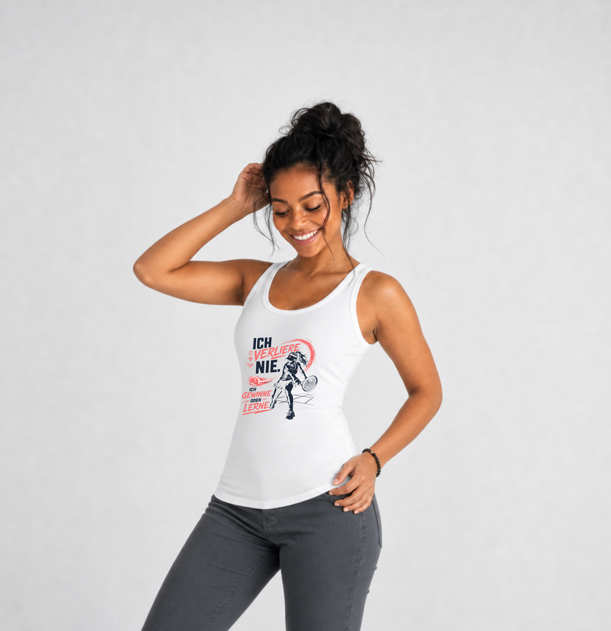 Ich verliere nie Spielerin Tanktop von Court Vibes