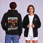 Aufgeben keine Option Spielerin, Zip-Hoodie