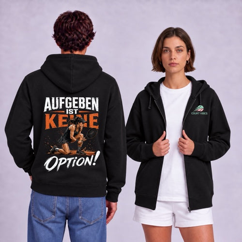 Aufgeben keine Option Spielerin, Zip-Hoodie