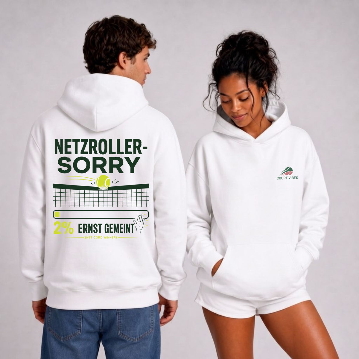 Netzroller Sorry auf Oversized Hoodie