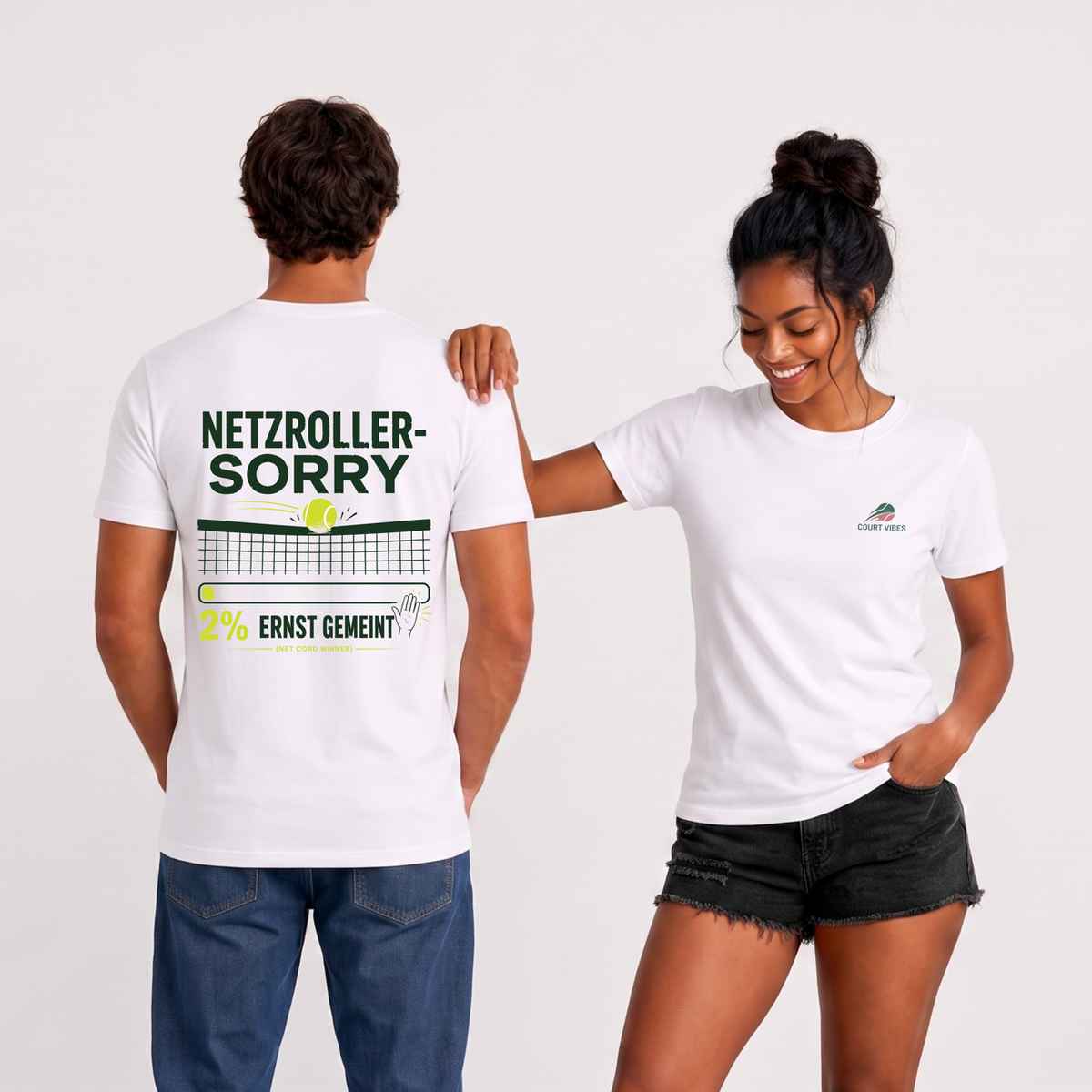 Netzroller Sorry, T-Shirt von Court Vibes