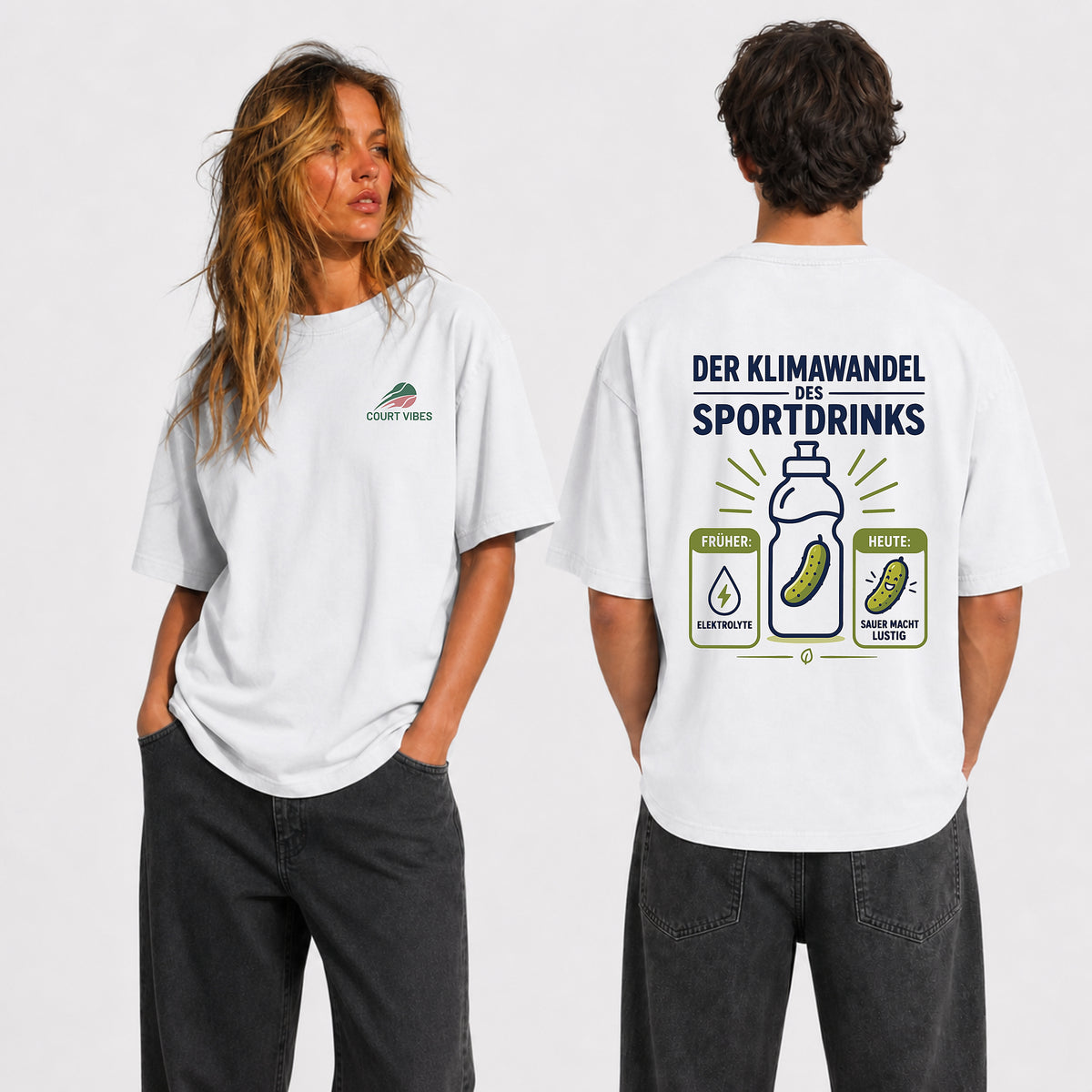 Der Klimawandel des Sportdrinks, Oversized Shirt von Court Vibes