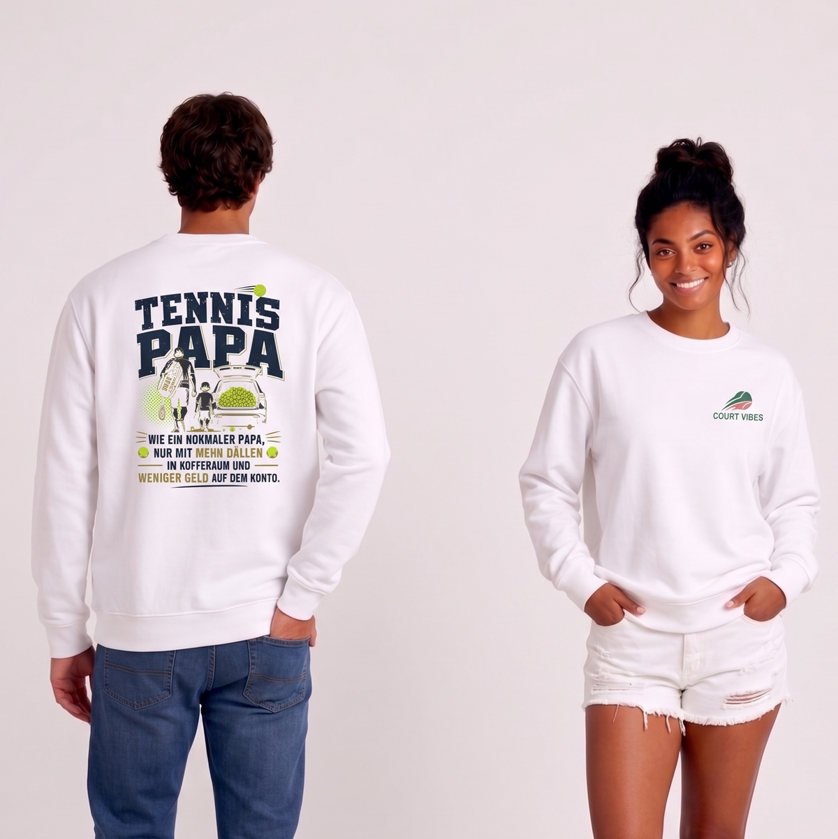 Tennispapa Sponsor Sweatshirt von Court Vibes