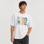 Tennispapa Schriftzug, Oversized Shirt von Court Vibes