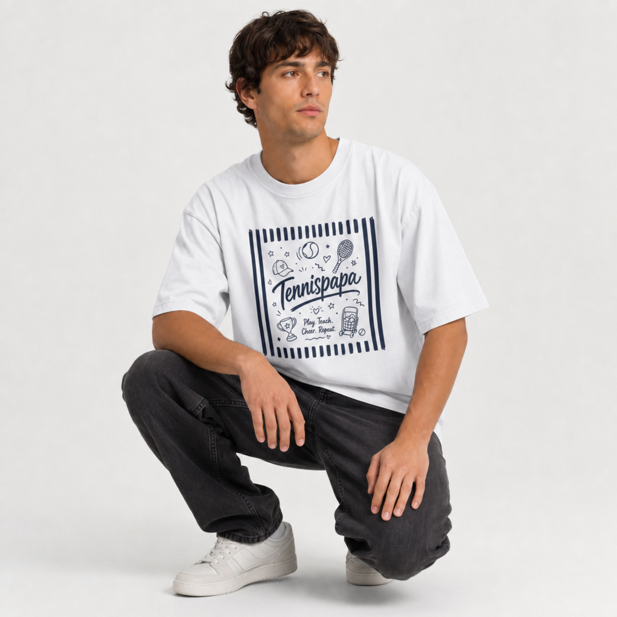 Play Teach Cheer, Oversized Shirt von Court Vibes