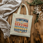 Tennismama Snacks & Support Retro Jutebeutel von Court Vibes