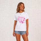 Tennismama Snacks & Support Pink Shirt, T-Shirt von Court Vibes
