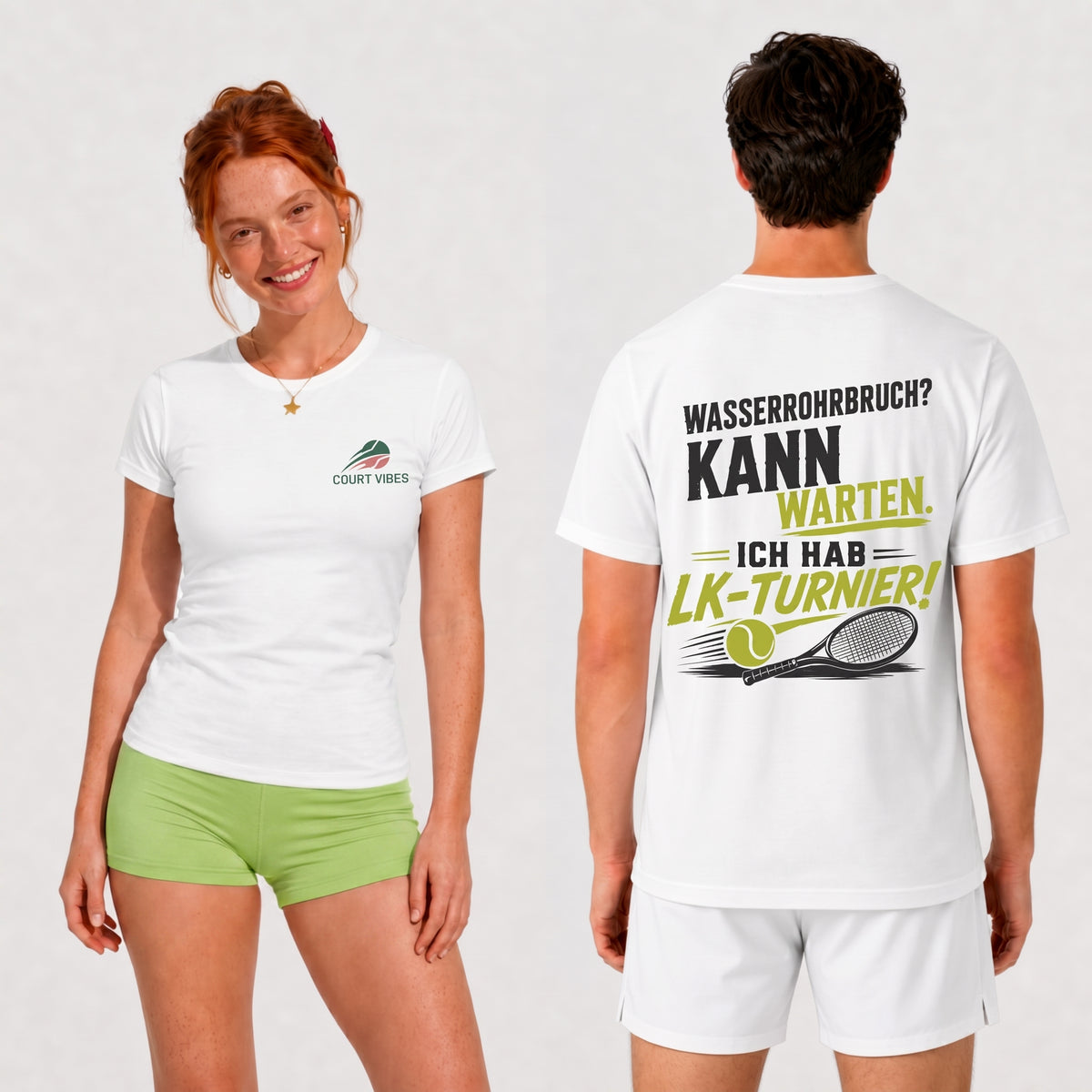 Wasserrohrbruch auf T-Shirt