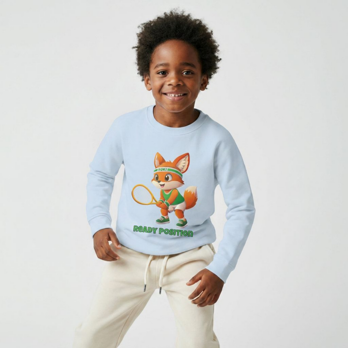 Yuki Ready Position, Kinder-Sweatshirt von Court Vibes
