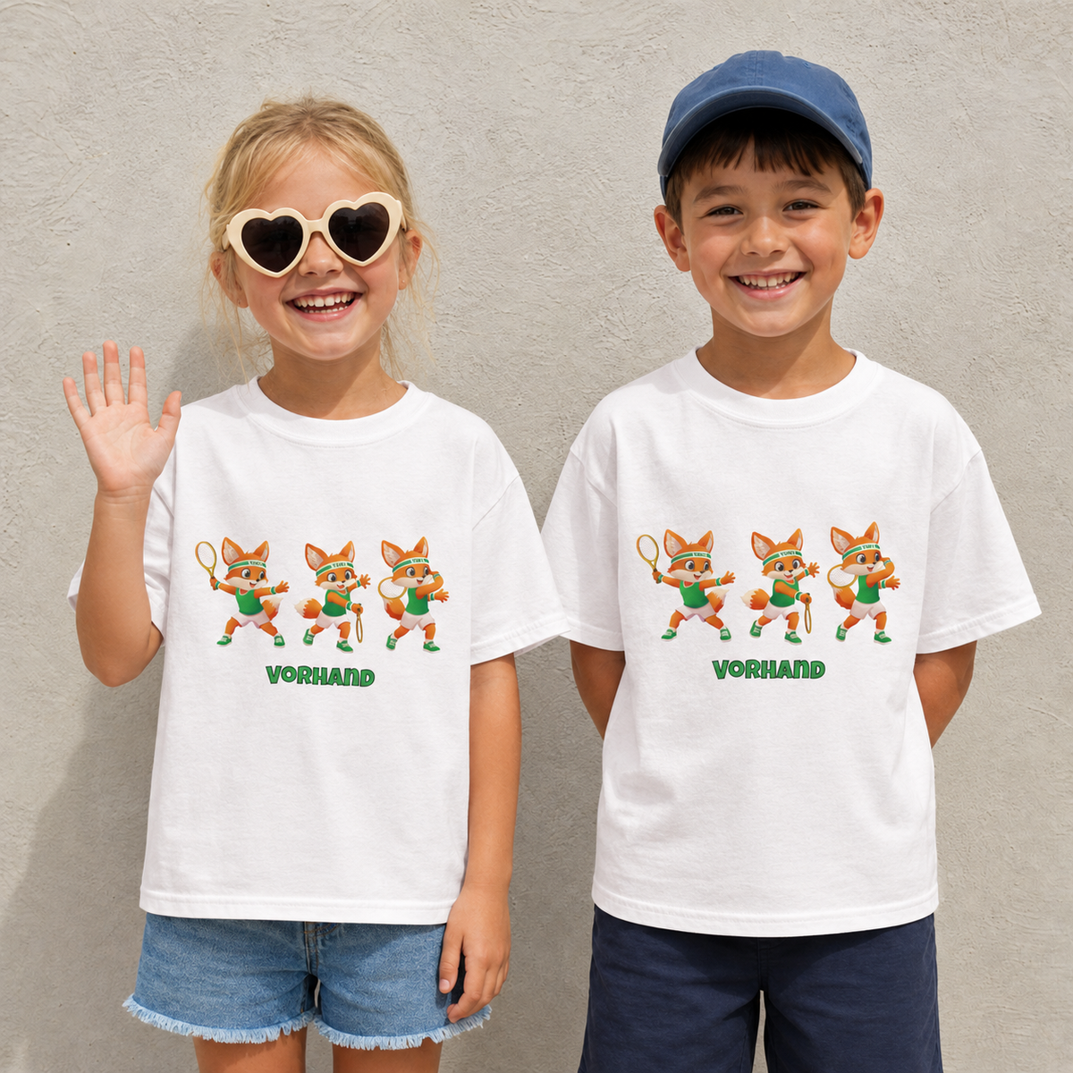 Yuki Vorhand auf Kinder-Shirt