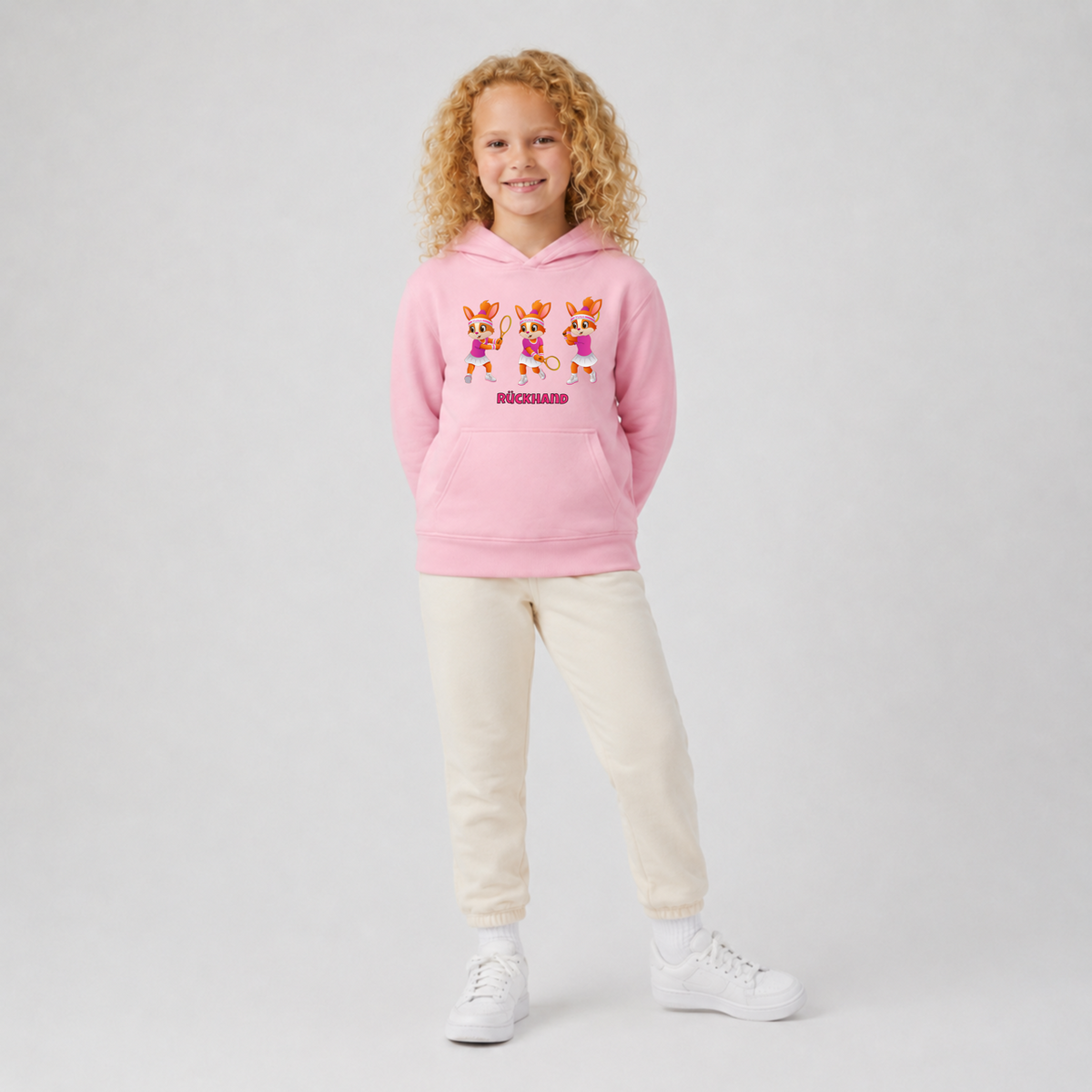 Yuna Rückhand auf Kinder-Hoodie