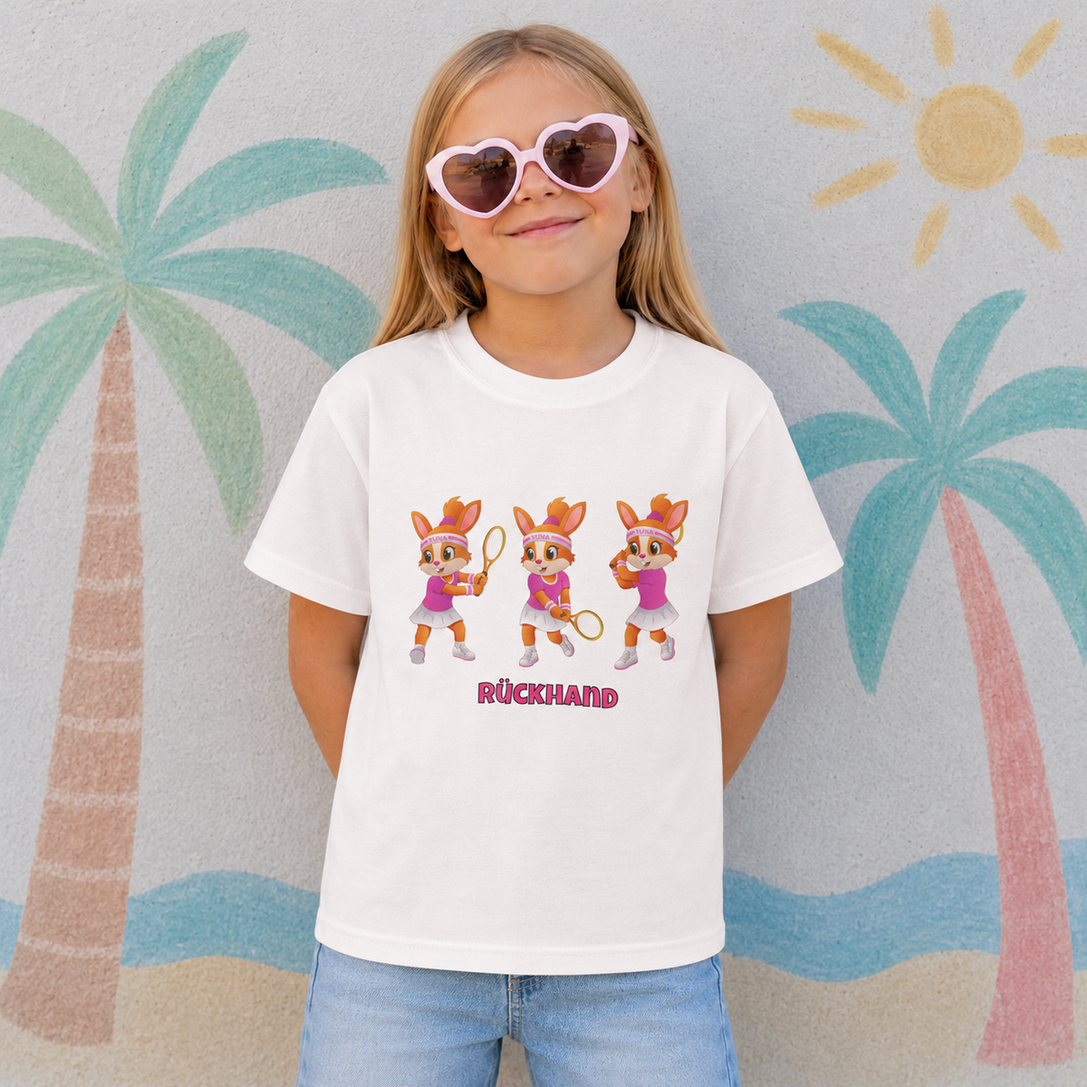 Yuna Rückhand auf Kinder-Shirt