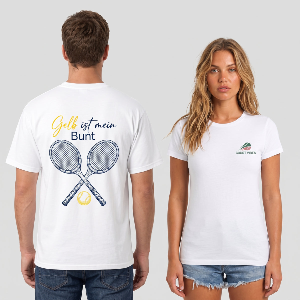 Gelb ist mein Bunt Motiv auf T-Shirt von Court Vibes