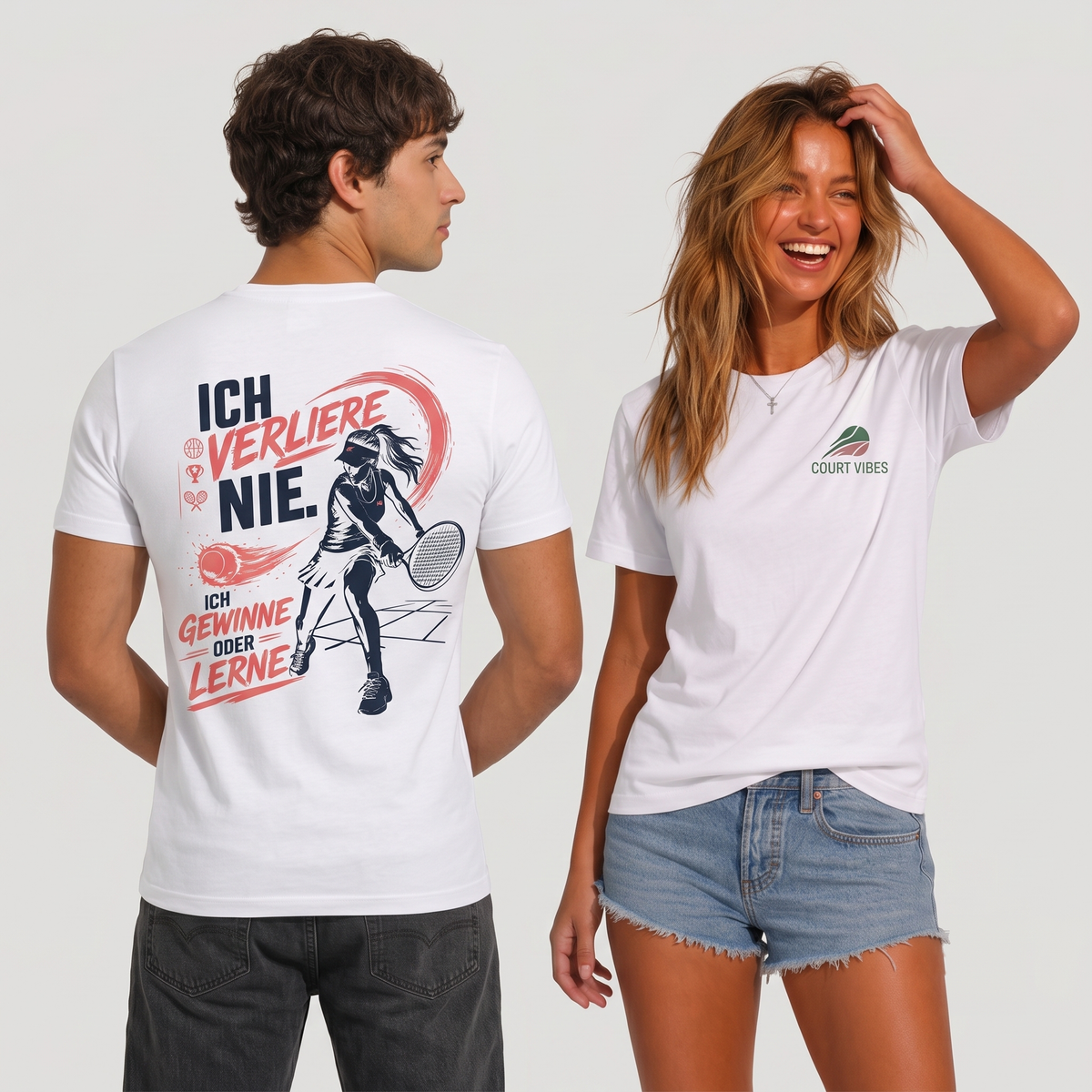 Ich verliere nie Spielerin, T-Shirt von Court Vibes